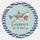 Recherche de anniversaire requin autocollants Océan