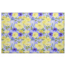 Search for blue and yellow floral fabric White
