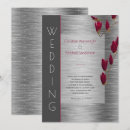 Search for metallic wedding invitations Red