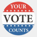 Search for your vote counts stickers Politics