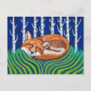 Search for wild fox postcards Red