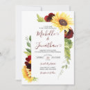 Search for sunflower burgundy rose invitations Fall