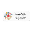 Search for autumn leaves return address labels Bouquet