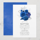 Search for royal blue christening invitations Elegant