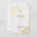Search for indian lotus wedding invitations Gold