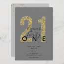 Search for gold glitter 21st birthday invitations Chic