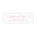 Search for blush pink return address labels Calligraphy