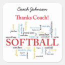 Search for softball team stickers Coach