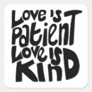 Search for love is kind stickers Black and white