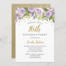 Search for purple floral birthday invitations Flowers