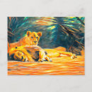 Recherche de lion abstrait cartes postales Sauvage