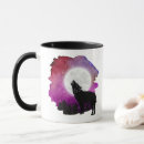 Search for wolf howling mugs Silhouette