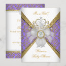 Search for damask baby girl shower invitations White