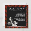 Search for zebra bachelorette party invitations Black