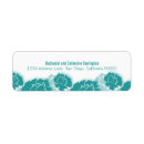 Search for teal floral return address labels Chic