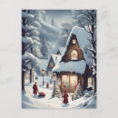 Search for postal christmas cards Snow