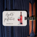 Search for wine luggage tags Typography