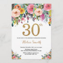 Recherche de floral 30ans anniversaire invitations Fête d'anniversaire