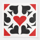 Search for playing cards napkins Heart