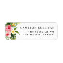 Search for hibiscus flowers return address labels Floral