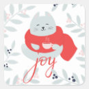 Search for cat in winter stickers Cute