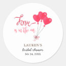 Search for love is in the air stickers Bridal shower