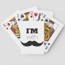 Search for funny moustache playing cards Black