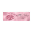 Search for pink lips return address labels Glitter