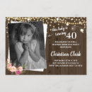 Search for rustic surprise party invitations Black and white