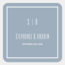 Search for blue and white wedding stickers Minimalist