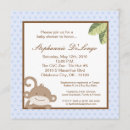Search for monkey baby boy shower invitations Modern