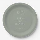 Recherche de sage wedding assiettes Monogramme