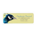 Search for peacock blue return address labels Wildlife