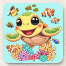 Recherche de tortue dessous de verres Poisson tropical