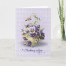 Search for pansy cards invites Feminine