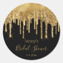 Search for gold glitter and black stickers Bridal shower