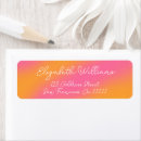 Search for pink and orange return address labels Fun