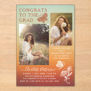 Search for green and orange graduation invitations Simple