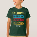 Search for eat sleep game tshirts Console