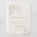 Search for grey first communion invitations Watercolor