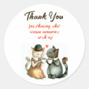 Search for cat wedding stickers Cute
