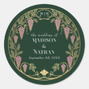 Search for art nouveau wedding stickers Elegant