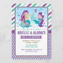 Search for twin mermaids invitations For kids