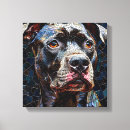 Search for dog canvas prints Pitbull