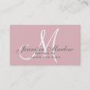 Recherche de rose gris cartes visite Monogramme