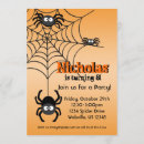 Search for spider birthday invitations Orange