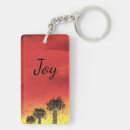 Search for palm trees rectangular keychains Sunset