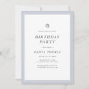 Search for blue and silver birthday invitations Floral