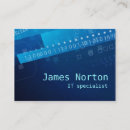 Search for information business cards Blue