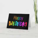 Search for neon birthday cards Black